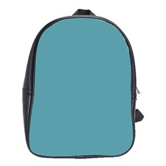 True Cadet Blue Teal Color School Bag (large) by SpinnyChairDesigns