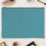 True Cadet Blue Teal Color Cosmetic Bag (XXXL) Front