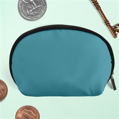 True Cadet Blue Teal Color Accessory Pouch (large) by SpinnyChairDesigns