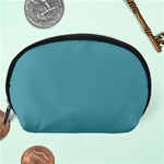 True Cadet Blue Teal Color Accessory Pouch (Large) Back