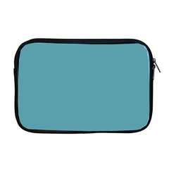 True Cadet Blue Teal Color Apple Macbook Pro 17  Zipper Case by SpinnyChairDesigns