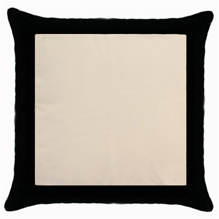 True Champagne Color Throw Pillow Case (Black)