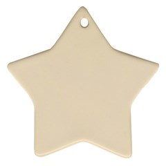 True Champagne Color Star Ornament (two Sides) by SpinnyChairDesigns