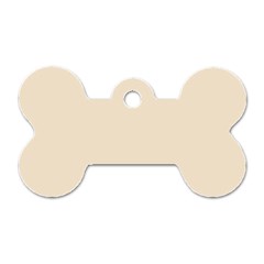 True Champagne Color Dog Tag Bone (one Side) by SpinnyChairDesigns