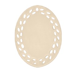 True Champagne Color Ornament (Oval Filigree)