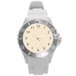 True Champagne Color Round Plastic Sport Watch (L) Front