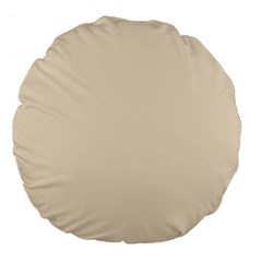 True Champagne Color Large 18  Premium Flano Round Cushions by SpinnyChairDesigns