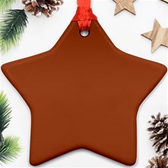 True Cinnamon Color Ornament (star) by SpinnyChairDesigns