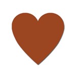 True Cinnamon Color Heart Magnet Front