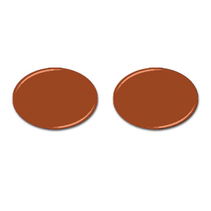 True Cinnamon Color Cufflinks (Oval)