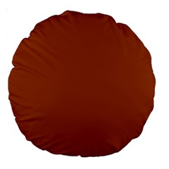 True Cinnamon Color Large 18  Premium Round Cushions by SpinnyChairDesigns