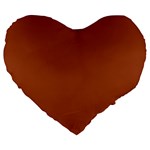 True Cinnamon Color Large 19  Premium Heart Shape Cushions Front