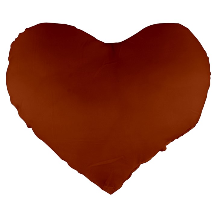 True Cinnamon Color Large 19  Premium Heart Shape Cushions