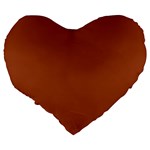 True Cinnamon Color Large 19  Premium Heart Shape Cushions Back