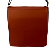 True Cinnamon Color Flap Closure Messenger Bag (l) by SpinnyChairDesigns