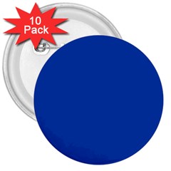 True Cobalt Blue Color 3  Buttons (10 Pack)  by SpinnyChairDesigns