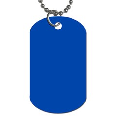 True Cobalt Blue Color Dog Tag (one Side) by SpinnyChairDesigns