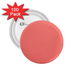 True Coral Pink Color 2 25  Buttons (100 Pack)  by SpinnyChairDesigns