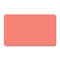 True Coral Pink Color Magnet (rectangular) by SpinnyChairDesigns