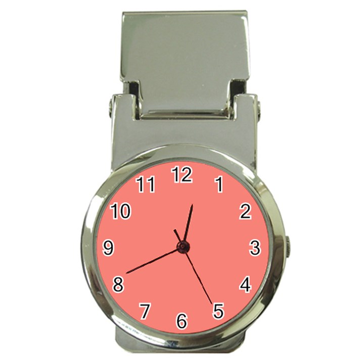 True Coral Pink Color Money Clip Watches