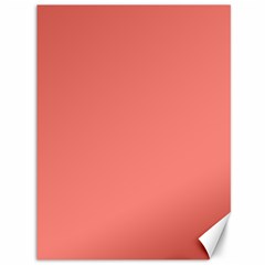 True Coral Pink Color Canvas 36  X 48  by SpinnyChairDesigns