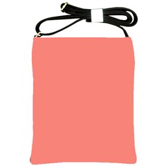 True Coral Pink Color Shoulder Sling Bag by SpinnyChairDesigns