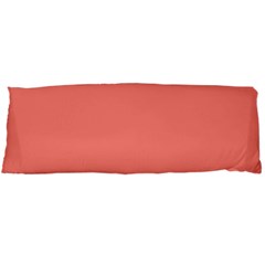 True Coral Pink Color Body Pillow Case (dakimakura) by SpinnyChairDesigns