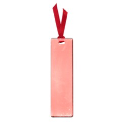 True Coral Pink Color Small Book Marks by SpinnyChairDesigns