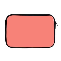 True Coral Pink Color Apple Macbook Pro 17  Zipper Case by SpinnyChairDesigns