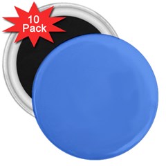 True Cornflower Blue Color 3  Magnets (10 Pack)  by SpinnyChairDesigns