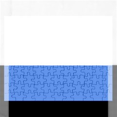 True Cornflower Blue Color Rectangular Jigsaw Puzzl by SpinnyChairDesigns