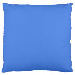 True Cornflower Blue Color Large Cushion Case (one Side) by SpinnyChairDesigns