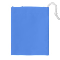 True Cornflower Blue Color Drawstring Pouch (5xl) by SpinnyChairDesigns