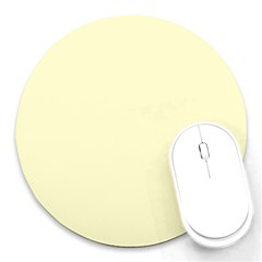 True Cream Color Round Mousepads by SpinnyChairDesigns