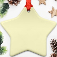 True Cream Color Ornament (star) by SpinnyChairDesigns