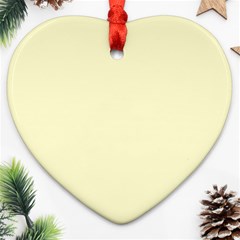 True Cream Color Heart Ornament (two Sides) by SpinnyChairDesigns