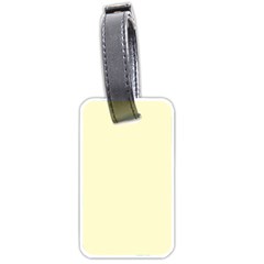 True Cream Color Luggage Tag (one Side) by SpinnyChairDesigns