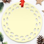 True Cream Color Ornament (Round Filigree) Front