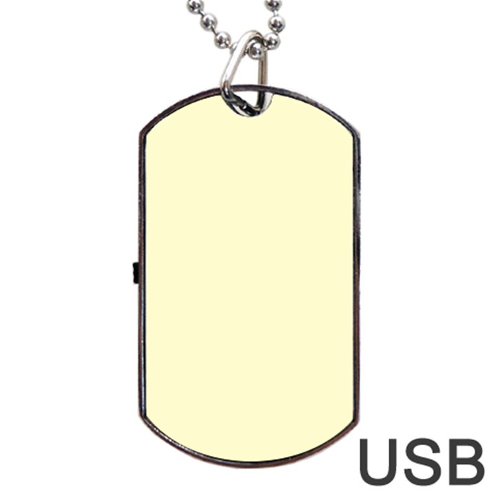 True Cream Color Dog Tag USB Flash (Two Sides)