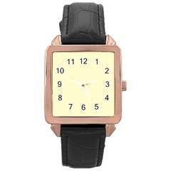 True Cream Color Rose Gold Leather Watch  by SpinnyChairDesigns