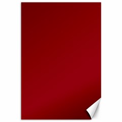 True Dark Red Color Canvas 12  X 18  by SpinnyChairDesigns