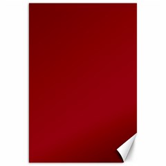 True Dark Red Color Canvas 20  X 30  by SpinnyChairDesigns