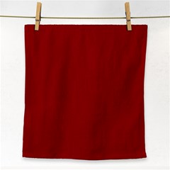 True Dark Red Color Face Towel by SpinnyChairDesigns