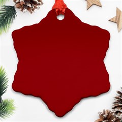 True Dark Red Color Ornament (snowflake) by SpinnyChairDesigns