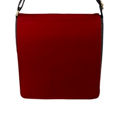 True Dark Red Color Flap Closure Messenger Bag (l) by SpinnyChairDesigns