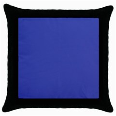 Dark Slate Blue Color Throw Pillow Case (black)