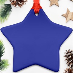 Dark Slate Blue Color Star Ornament (two Sides) by SpinnyChairDesigns