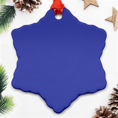 Dark Slate Blue Color Ornament (snowflake) by SpinnyChairDesigns