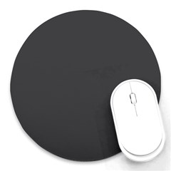 Dark Slate Grey Color Round Mousepads by SpinnyChairDesigns