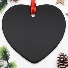 Dark Slate Grey Color Ornament (heart) by SpinnyChairDesigns